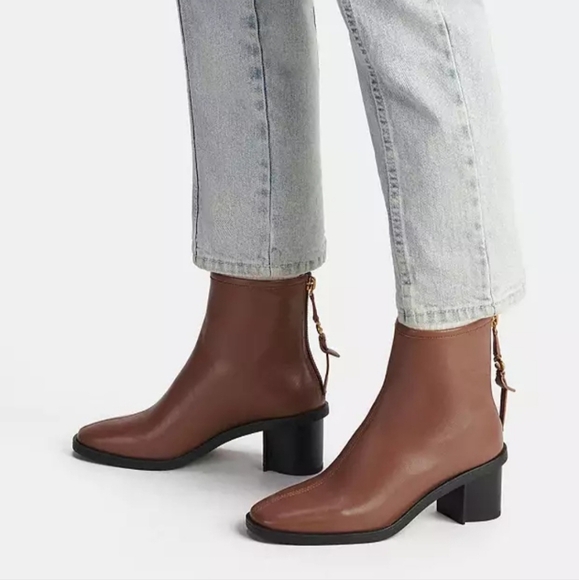 Coach Elegant Brown Ankle Boots - Picture 1 of 15